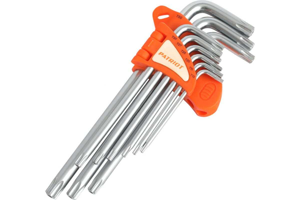 Набор ключей PATRIOT SKТ-9L, TORX, длинные, T10-T50, CRV, 9 шт 350002007