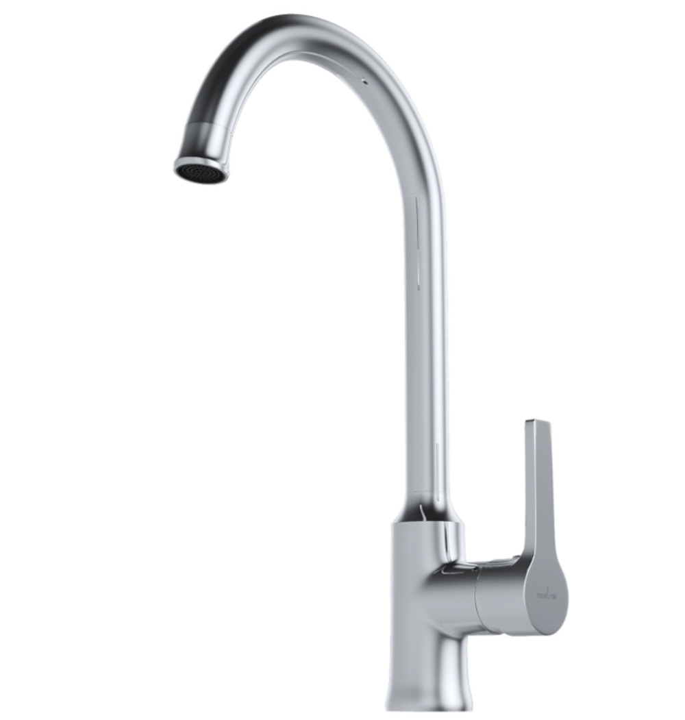 Смеситель для кухни 35k MIXLINE ML22-032 "Round" высокий излив боковая ручка