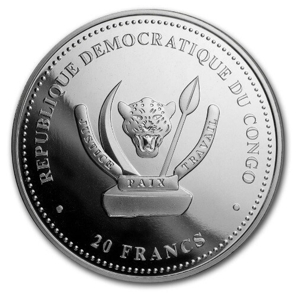 Конго / 20 франков / 2020 год / Скорпион / Ag Серебро