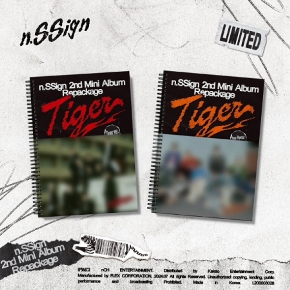 Альбом n.SSign - Tiger 2nd Mini Album LIMITED Edition Repackage 2 Version SET