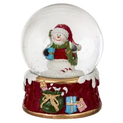 GAEM Фигурка декоративная "Дед Мороз/Снеговик" в стекл шаре, L7,5 W7,5 H8,5 см, 2в.