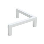 Ручка-скоба 96мм, отделка белый бархат (матовый) купить с доставкой по Казахстану