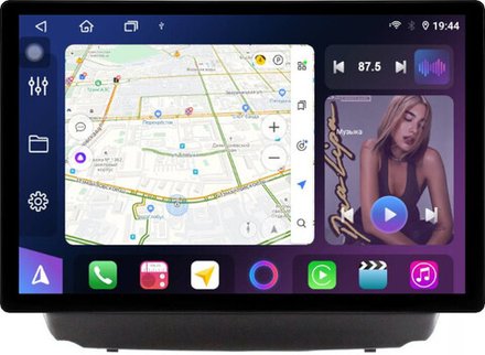 Магнитола для Hyundai iХ35, Tucson 2 2009-2015 (без штатного усилителя, рамка 10) - FarCar BX877 монитор 13" 2K QLED на Android 13, TS10, 6+128, CarPlay, 4G SIM-слот