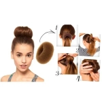 Заколка валик для создания пучка d-10см, цвет белый (Лейбл Стиль в деталях)