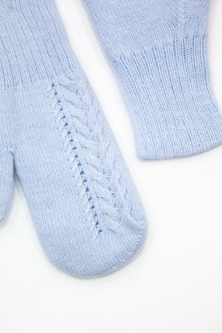 Варежки В028-04 голубые