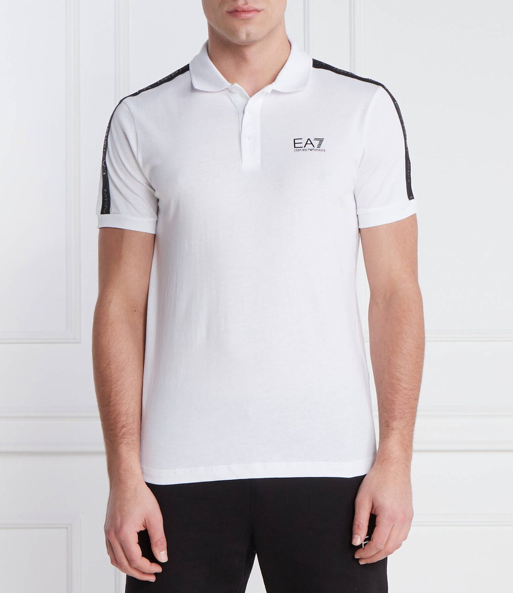 Поло EA7 - белый(3DPF23 PJ02Z)