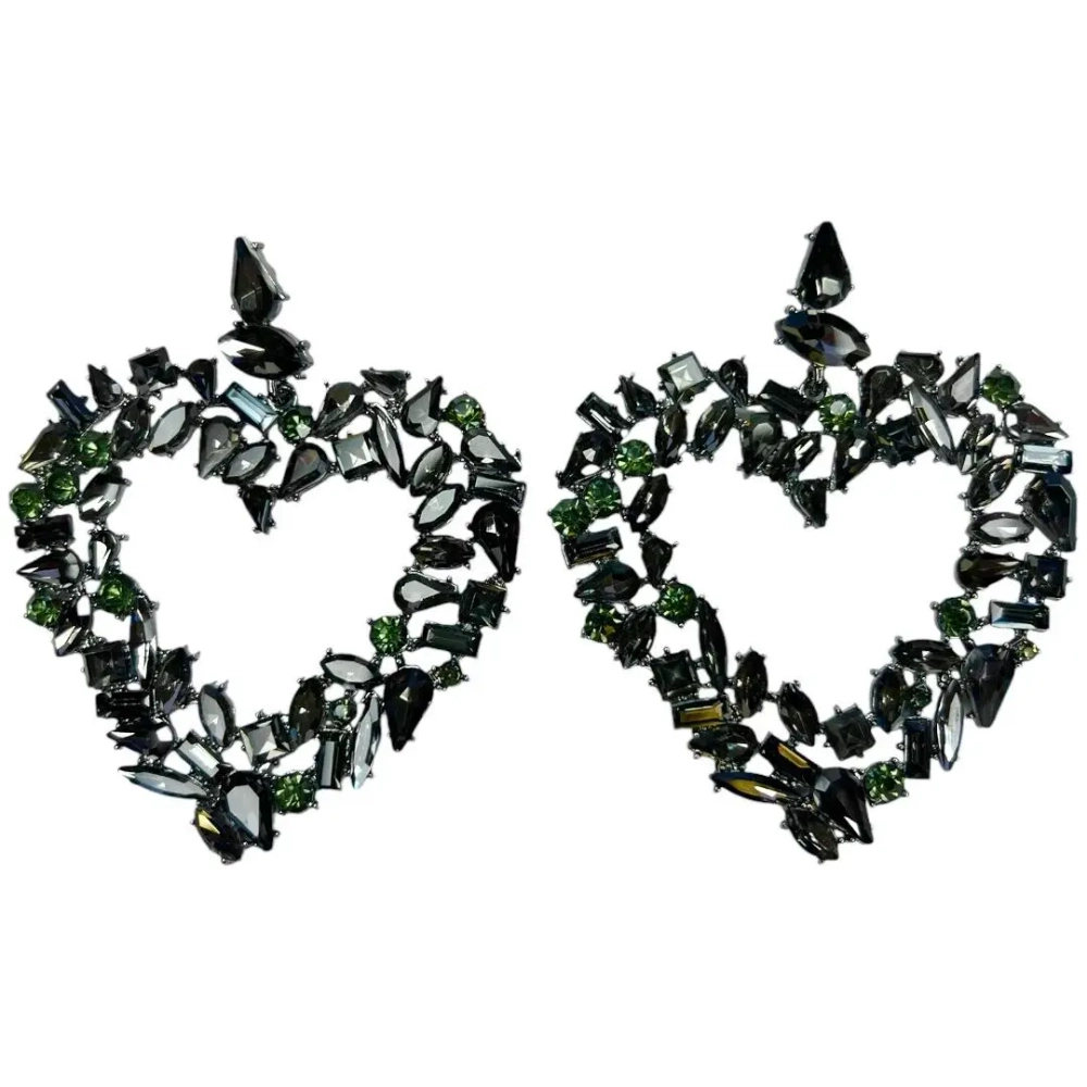 Серьги Black Green Cold Heart