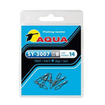 Карабин с вертлюгом для рыбалки SY-3007 №05 (упк. 8 шт.)