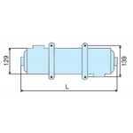 Теплообменник "MAXI-FLO", 60кВт, AISI316 Pool King