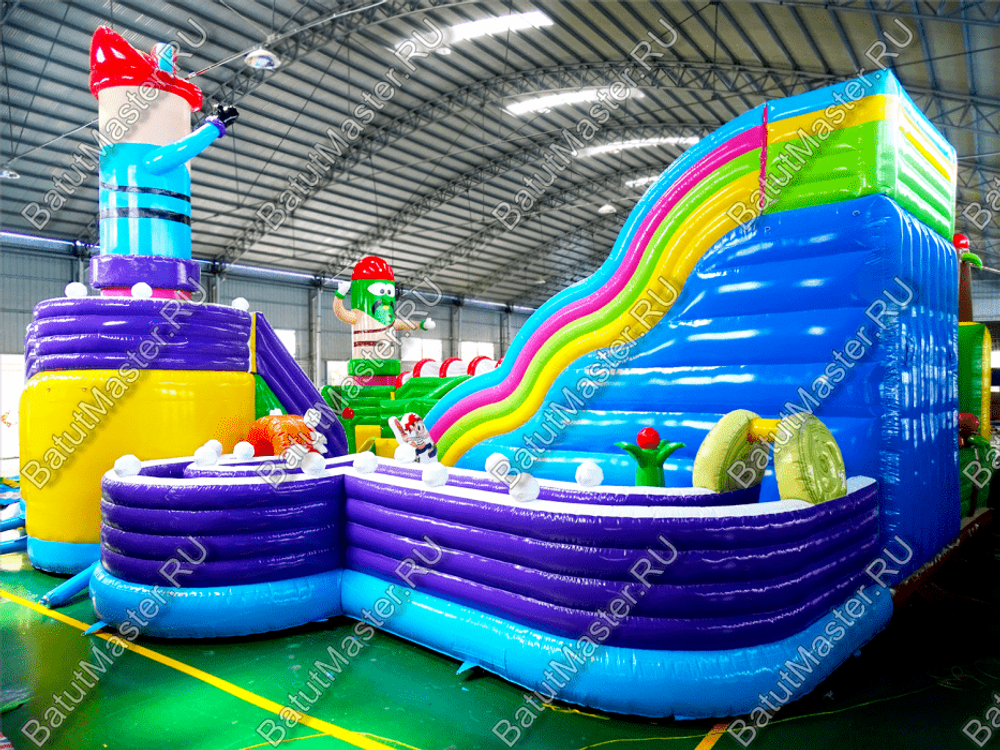 Надувной батут "Детский мегапарк" 18*18*8 м