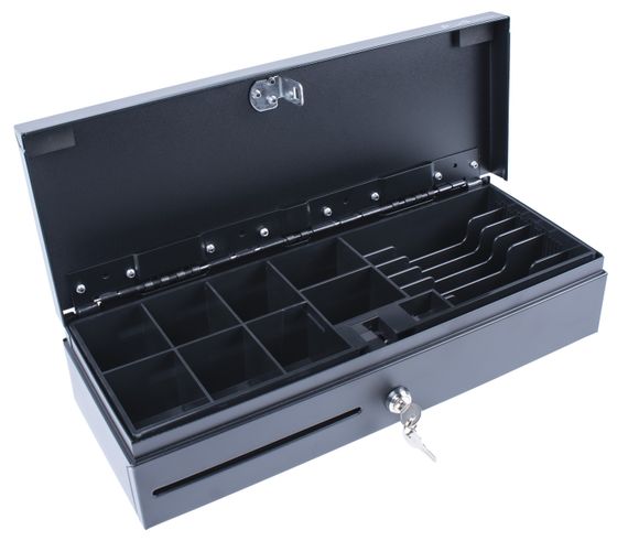 Денежный ящик POScenter 460E 460x170x100, распайка &quot;Epson/АТОЛ, без датчика открытой крышки&quot;, черный