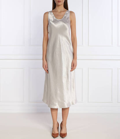 Сатиновое платье Max Mara Leisure - серебряный(162210786)