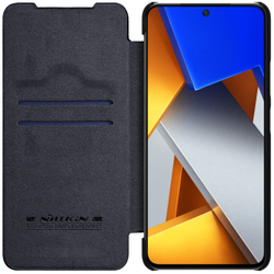 Кожаный чехол-книжка Nillkin Leather Qin для Xiaomi Poco M4 Pro 4G