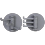 Крючок настенный многофункциональный на липкой основе «ИДЕЯДОМА», цвет серый, нагрузка 1кг/7*6см (пакет с подвесом)