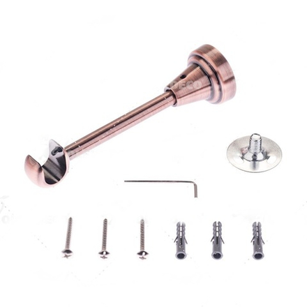 Кронштейн открытый стеновой d16 однорядный, цвет медь глянец