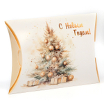 Коробка складная, подарочная "Ёлка в золоте" 19 х 14 х 4 см