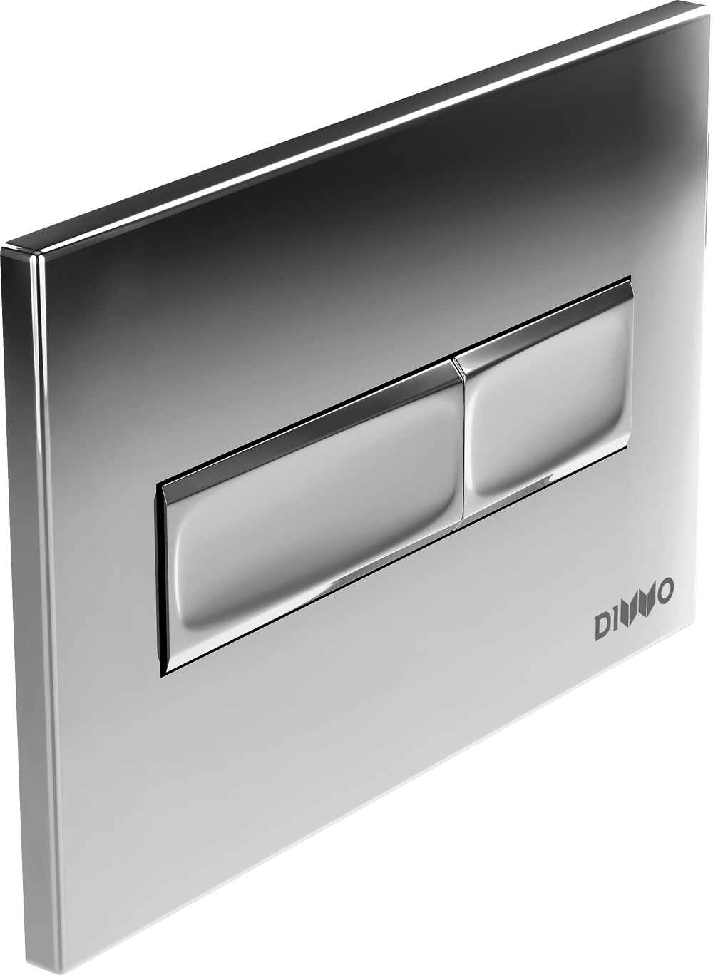 Кнопка смыва для унитаза DIWO 7322 пластик, цвет глянцевый хром