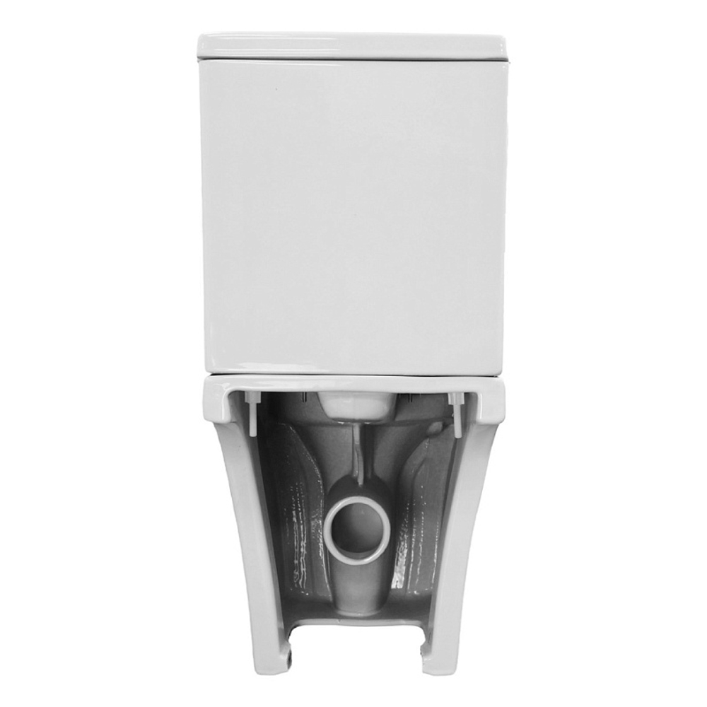 Унитаз-компакт Azario Amadeo 375х650х830 безободковый, слив "Торнадо", с быстросъемным сиденьем "Микролифт" (AZ-2801-S)