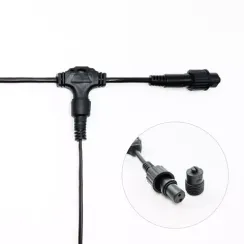 Белт-Лайт UNIBELT 5 м., провод черный Каучук, шаг 25 см., 20 подвесных патронов, IP65, LTC (UBL5m/20L-1)