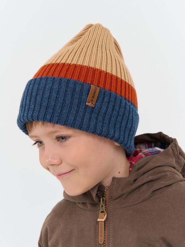 Шапка тыква из смесовой шерсти однослойная Колор блок 