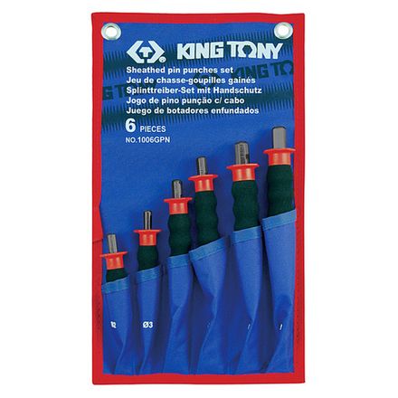 Цена на KING TONY (1006GPN) Набор выколоток с протектором, чехол из теторона, 6 предметов