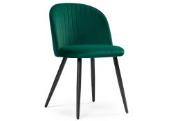 Стул на металлокаркасе Gabi 1 dark green / black