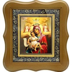 Милующая Икона Божьей Матери "Достойно есть" на холсте.