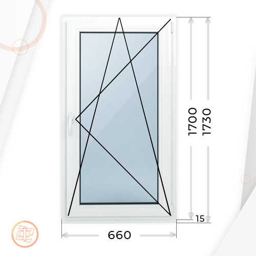 Пластиковое окно 1700 х 660 ТермА Эко
