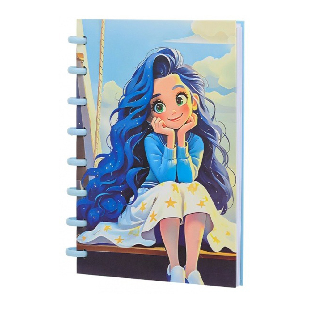 Блокнот детский Basir, формат А5, серия "Девочка", твёрдый переплет, 21*14.5 см, 80 листов, ассорти
