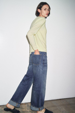 ZARA СВИТЕР ИЗ 100% ЭКСТРАМЯГКОЙ ШЕРСТИ, СВЕТЛО-ЖЕЛТЫЙ