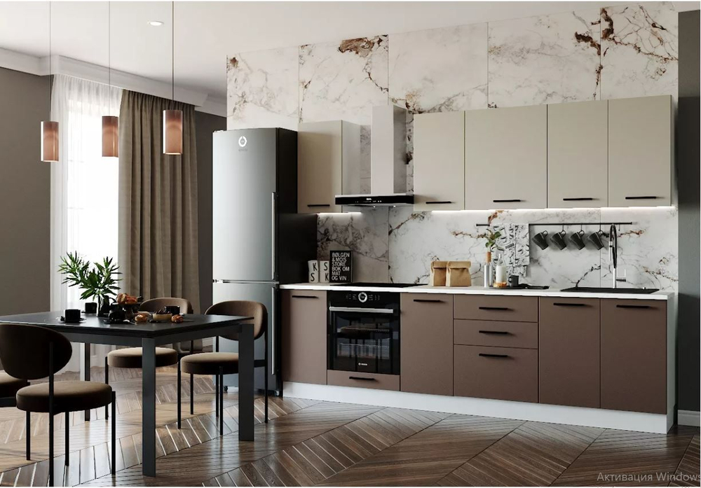 Кухонный гарнитур Латте 2800 (38 мм)