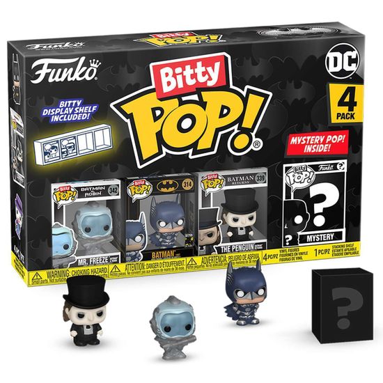 Фигурка Funko Bitty POP! Batman 85th Mr. Freeze+Batman+Penguin+Mystery (1 of 4) 4PK 81129 (00055302/030924/0133539/40, Китай)