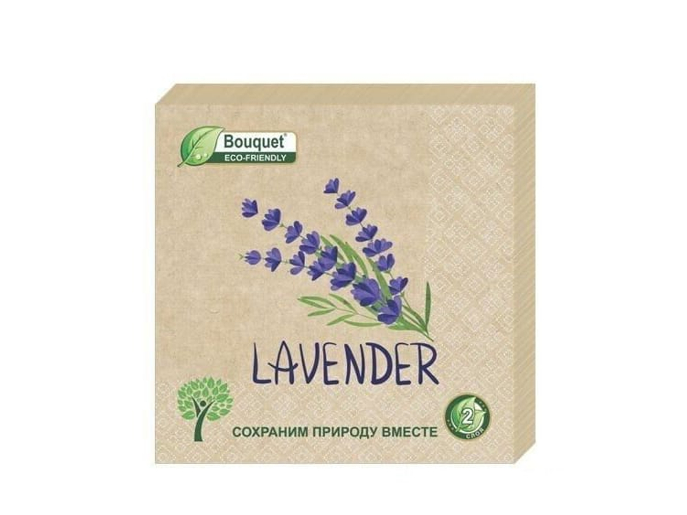 Салфетки бум DESNA BOUQUET ECO-FRIENDLY 33*33 2сл крафт Лаванда (25л)