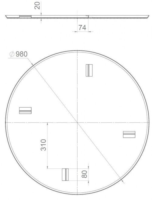 Затирочный диск GROST 980-3 мм 4 кр