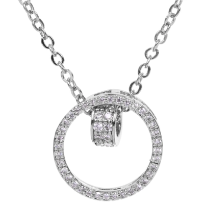 Подвеска из гиппоалергенного сплава со стразами «БЭЛЛА», цвет серебро и золото, d-20см/1,5см