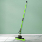 Швабра с отжимом автоматическая с насадкой ПВА 28см, телескопический черенок