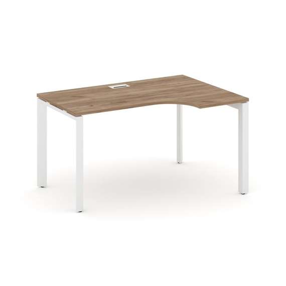 Style Project Стол рабочий эргономичный SN-59P.SPA-011(R) Дуб Табак/Металл Белый/Белый Заглушка 1380