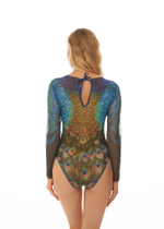 Купальник с рукавами "Павлин Маюра"