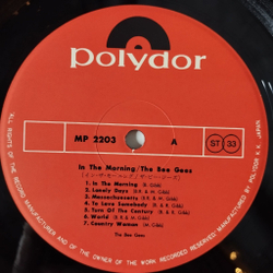 Винтажная виниловая пластинка LP The Bee Gees In The Morning (Japan 1971) (Obi) Melody Fair
