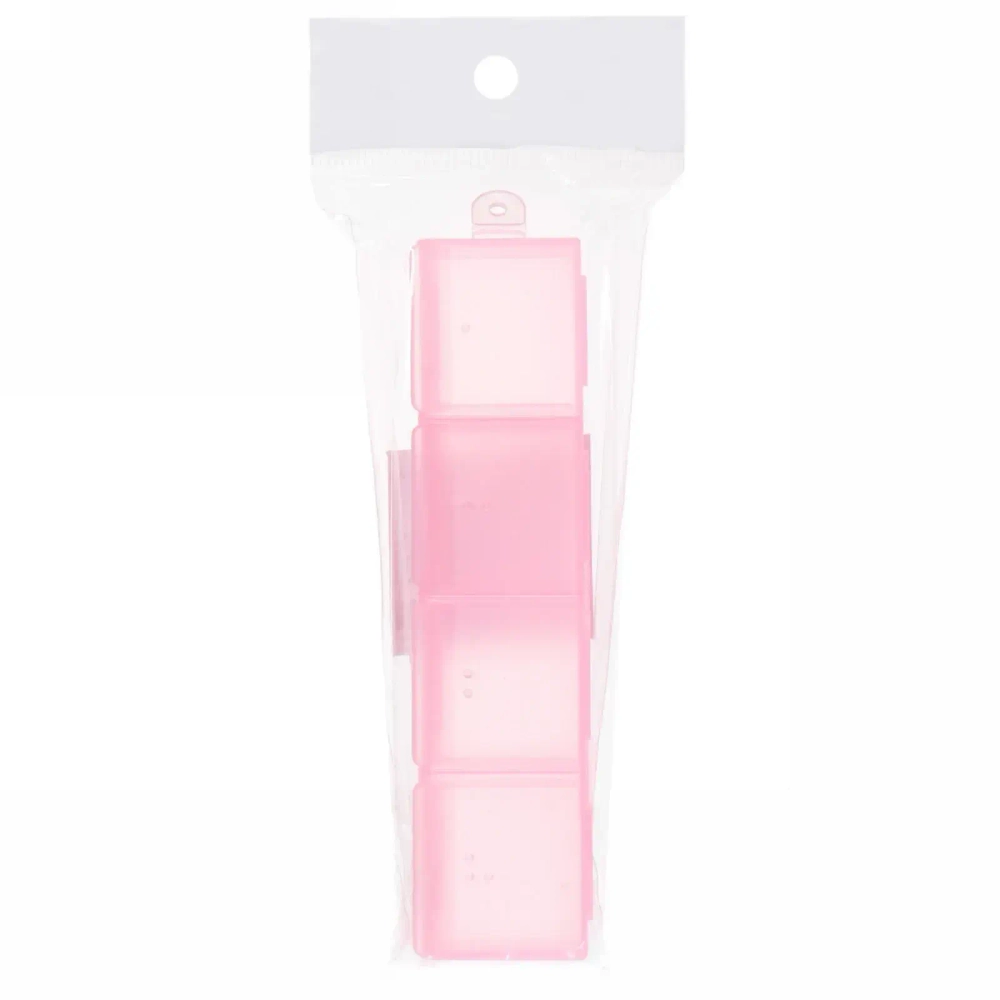 Таблетница - органайзер 4 ячейки «VOSTOKDOM», микс три цвета, 10*2.5*2см