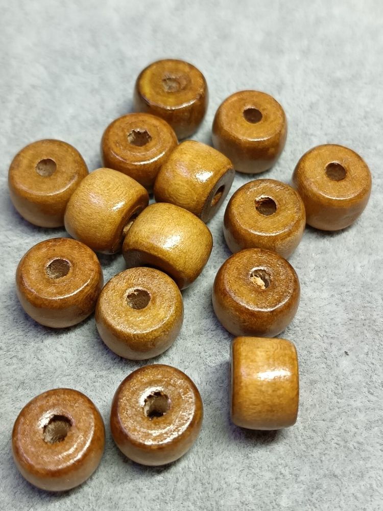 Бусины пришивные дерево, р. 10-16 мм