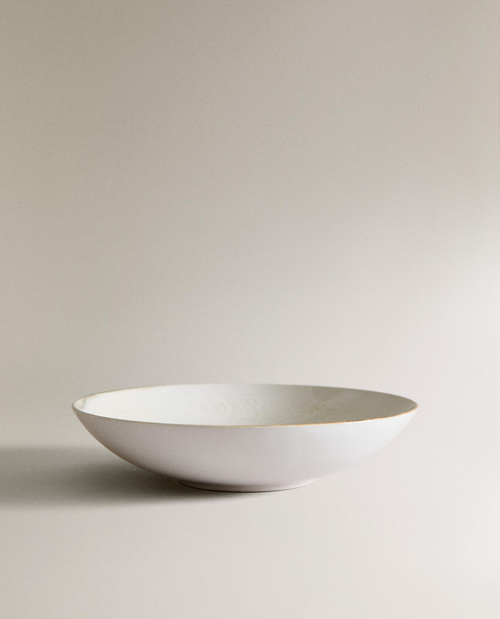 Zara Home тарелка глубокая из каменной керамики, цвет бежевый, 22 см