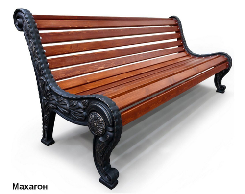 Скамейка чугунная Город, Сосна