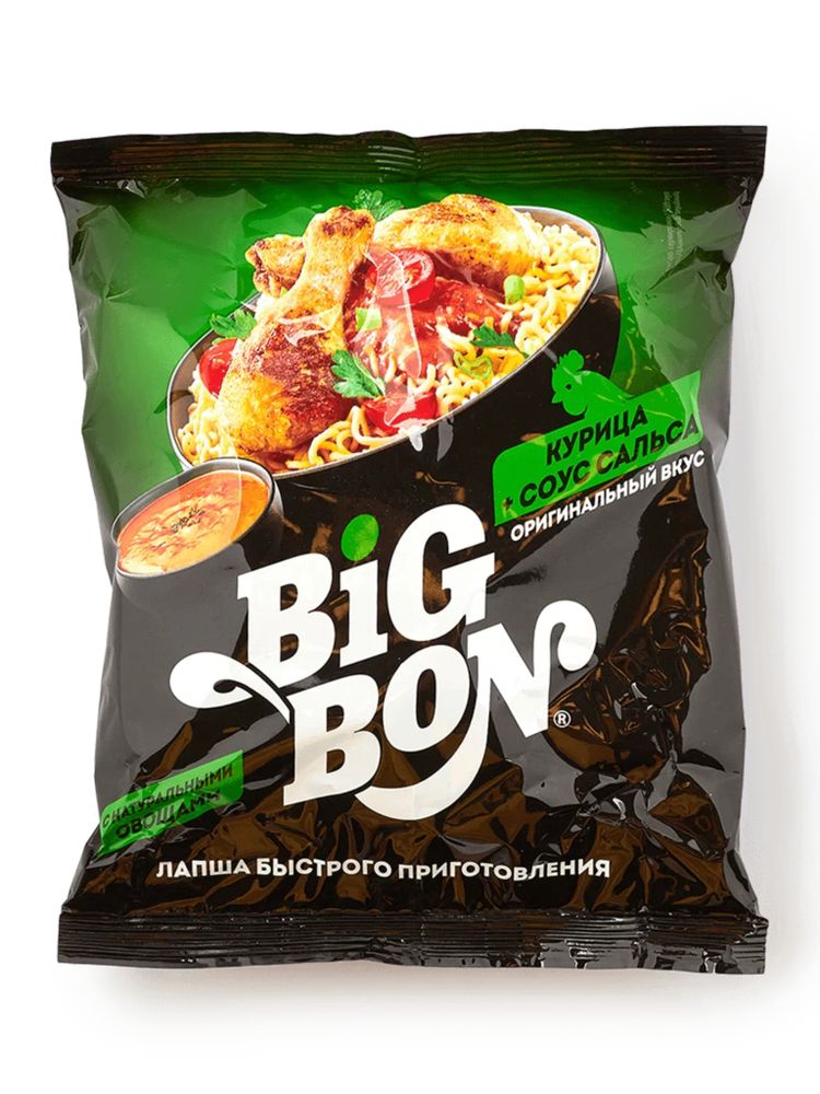 Лапша Big Bon Курица и соус сальса 75 г