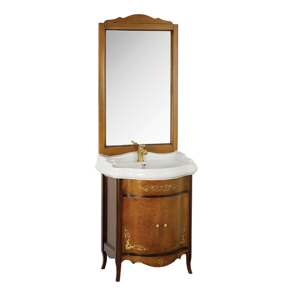 Мебель для ванной Migliore Bella Noce Napoli с зеркалом 73 см