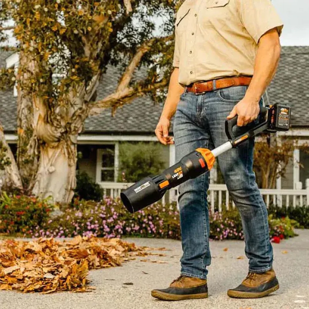 WORX WG585E 40В аккумуляторная воздуходувка (2 x 4 Ач, ЗУ) 63 м/с