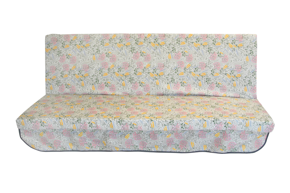 Мягкий элемент  1800х550х80 поликоттон М101-МТ015 арт.Мастак,Мастак Пр.,Секвойя,Сорренто,Варадеро,Сиена,Торнадо (цвет ткани разноцветный рис.ветки "Garden story"