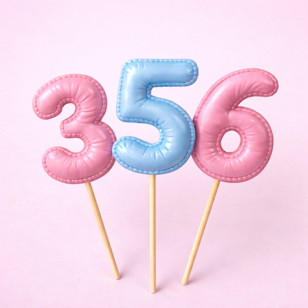 Цифра-шарик из шоколадной глазури