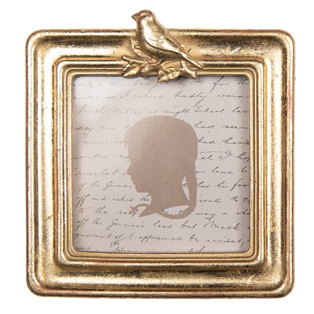 Фоторамка "Птичка" квадратная 10x2x11 см / Ø 8х8 см