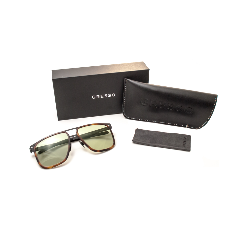 Очки GRESSO BUENOS AIRES GS0343.07 PHOTOCHROMIC пилот гавана с зелёным фотохромом